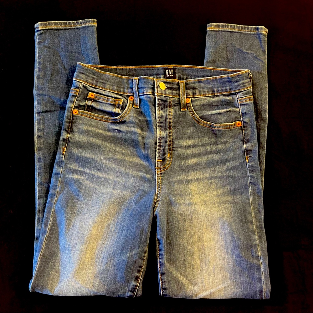 Gap Women’s Medium Was Blue Denim True Skinny Jeans Size 4/29
